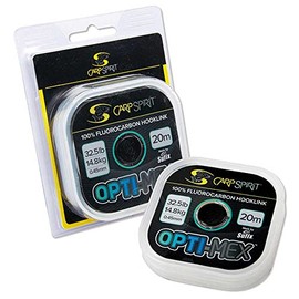 Carp Spirit FLUROCARBON OPTI-MEX HOOKLINK - 20M - Transparent, 20, 45/100, 14.8