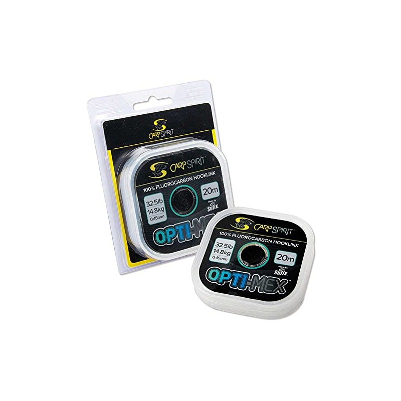 Carp Spirit FLUROCARBON OPTI-MEX HOOKLINK - 20M - Transparent, 20,