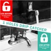 Tioncy 2 Pcs Faucet Mat Sink Splash Guard Oval-hole Oval