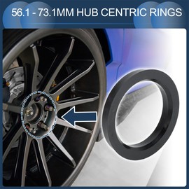 INFINAUTO Hub Centric Rings,56.1mm ID 73.1mm OD Car Wheel Hubrings ABS Plastic Black,4pcs