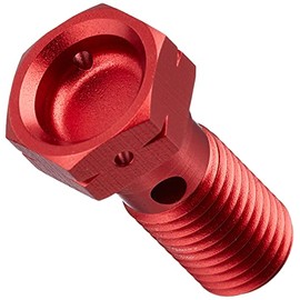 Kitaco 771-0502501 Aluminum Banjo Bolt (STD/Single/P1.25), Grom(GROM)/PCX/Dio 110/Cygnus X, etc. Red