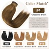 Clip in Hair Extensions Real Human Hair for Women #4