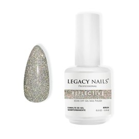 LEGACY NAILS Professional Reflective Soak-Off Nail Gel Polish Full Coverage Highly Pigmented Gel Nail Polish (REFLECTIVE | DIAMOND GEL - BERLIN)