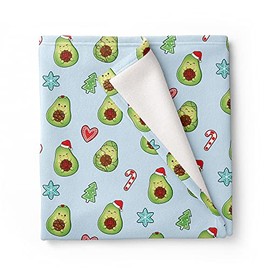 Top Trenz Throw Blankets Fuzzy (Avocado Holiday)