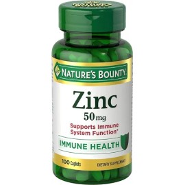 Suplemento Nature's Bounty Zinc Premium 50mg 100 Capsulas Alta Potencia Inmunidad De Natures Bounty Suplemento Con Zinc Que Es Un Oligoelemento Vital Para El Apoyo Inmunológico Y Antioxidante Natural.