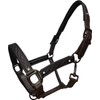 Horse Leather Headcollar Fancy Stitched with Diamante Size Full-Shetland Black