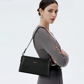 BITUOR Shoulder Bag Women's Small Handbag, Women's Handbags Made of Vegan Leather, Shoulder Bag for Women, Mini Hobo Bag Y2k Fashion Shoulder Bag for Dating Travel Party - Beautiful Gift, black