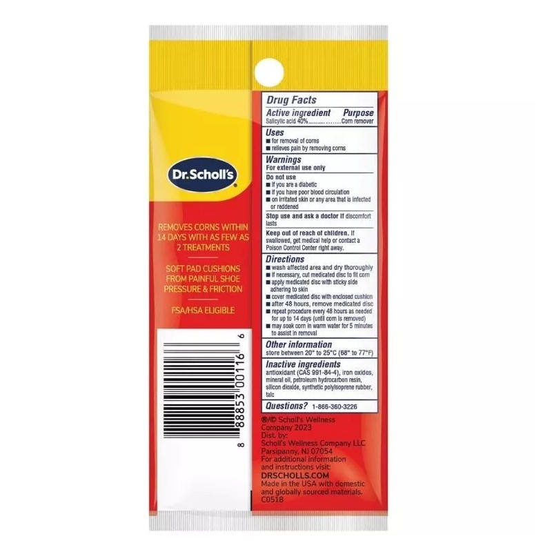Dr. Scholl's Corn Removers Salicylic Acid Maximum Strength 9 Cushions