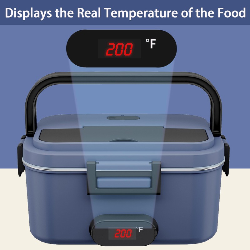 Kimfead Electric Lunch Box for Adults with Temperature Display 80W