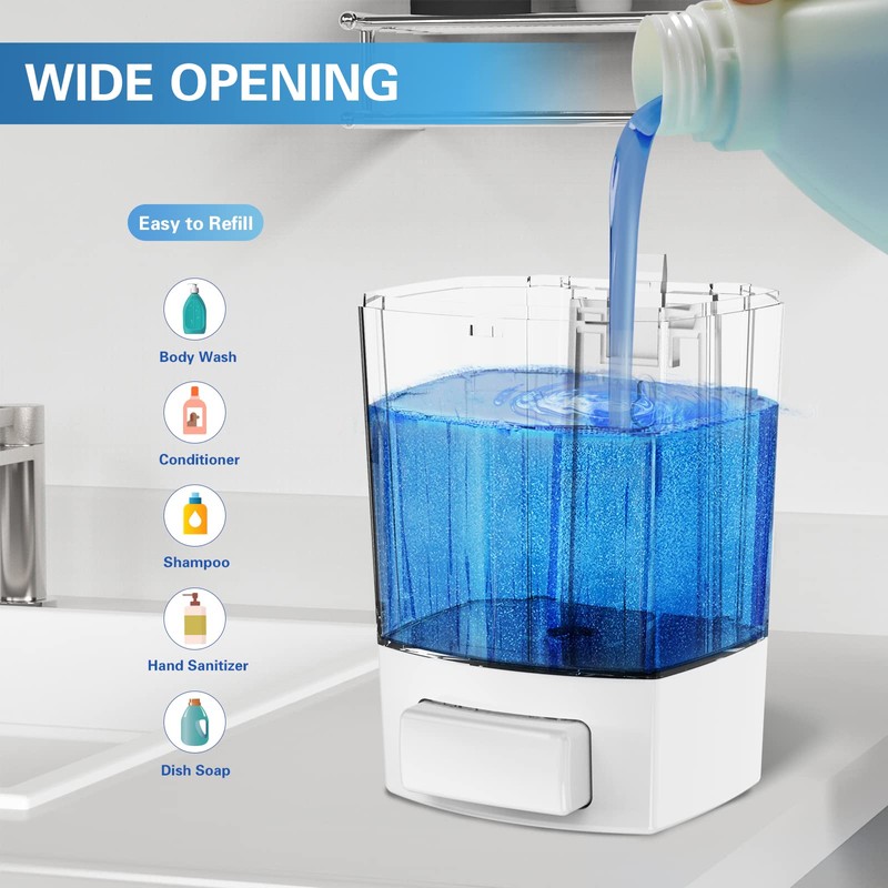 SVAVO Wall Mounted Soap Dispenser Kitchen Bathroom Manual Soap Dispenser
