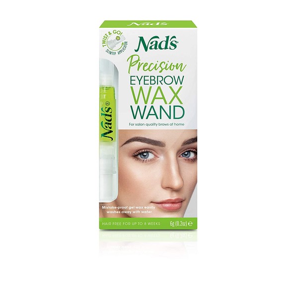 Nad's Eyebrow Shaper Wax Kit Eyebrow Facial Hair Removal Delicate Areas Cotton Strips, Cleansing Wipes, 0.2 Ounce (Pack of 1)