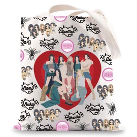 JNIAP K-Pop Group Tote Bag K-Pop Band Fans Gifts K-Pop Music Shoulder Bag K Pop Group Merchandise K-Pop Lover Gifts (sheesh tb)