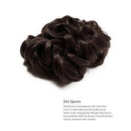 Luxiremi Hairpiece Bun Scrunchie Updo Curly Brown Thick Hair Bun Hair Extension Combs in Bun Hairpiece for Women Ladies