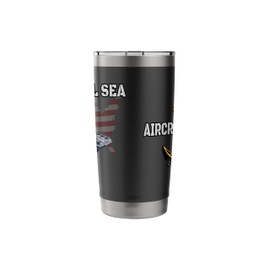 USS Coral Sea CV-43 Aircraft Carrier Veterans Day Stainless Steel Insulated Tumbler