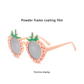 BULINGNA Toddlers Kids Cute Sunglasses Strawberry Shaped Sunglasses UV Protection Beach Eyewear for Baby Boy Girl 3-7 Years (Pink, One Size)