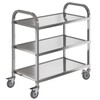 Amarite Stainless Steel Cart on Wheels,3-Tier Stainless Steel Utility Cart