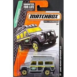 MATCHBOX 2014 RELEASE GRAY LAND ROVER DEFENDER 110 DIE-CAST