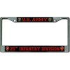 U.S. Army 25th Infantry Division #2 Chrome License Plate Frame