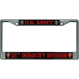 U.S. Army 25th Infantry Division #2 Chrome License Plate Frame