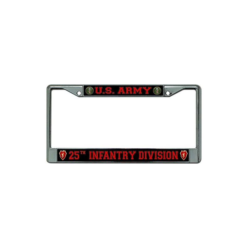 U.S. Army 25th Infantry Division #2 Chrome License Plate Frame