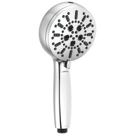 Delta 7-Setting Chrome Wall-Mount Handheld Shower Head with ProClean Spray, Hand Held Shower Head with High Pressure Spray, Lumicoat Chrome 59584-PR-PK