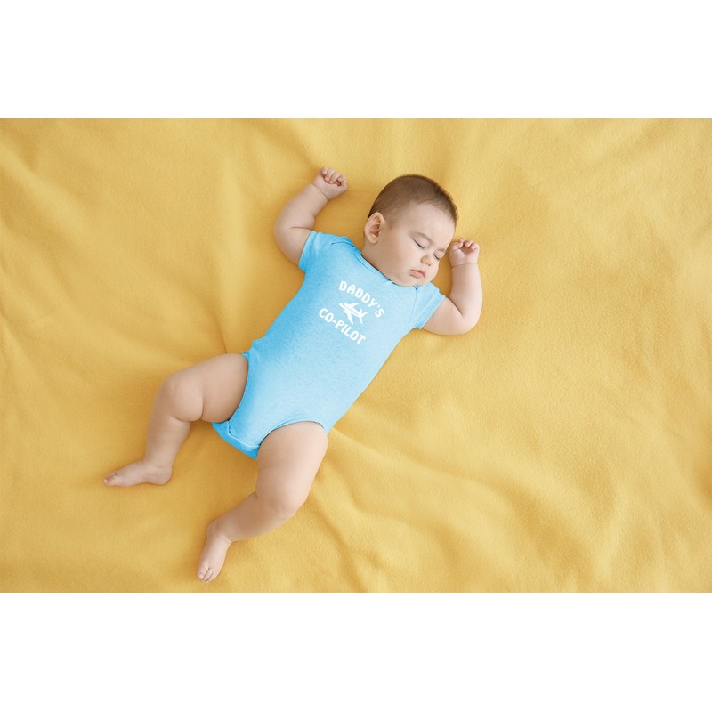 AW Fashions Daddy's Co-Pilot Baby Bodysuit Funny Cute Newborn Adorable