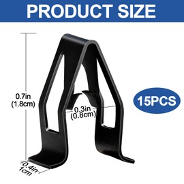 PAGOW 15pcs Metal Dashboard Trim Clips, Universal Automotive Car Retainer Clips, Dashboard Accessories Car Interior Front Console Dashboard Trim Retainer Panel Clip Replacement Parts (Black)