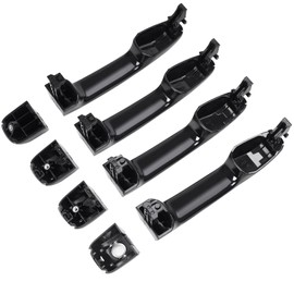 Cheriezing Exterior Door Handle Compatible with 2010-2021 GX460 4Runner Replace# 69210-60170, 69250-60060, 69250-60070, 69250-60050 (w/o Smart Entry Hole), Chrome, Set of 4