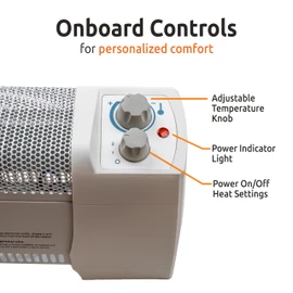 EZ-HEAT 1,500 Watt Baseboard Space Heater with Adjustable Thermostat, Dent-Proof End Panels, Overheat Protection, Tip-Over Switch, & Stay-Cool Body, CZ600