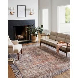 Loloi Chris Loves Julia Jules Collection JUL-02 Terracotta/Multi 7'-6'' x 9'-6'', .13" Pile Height, Area Rug