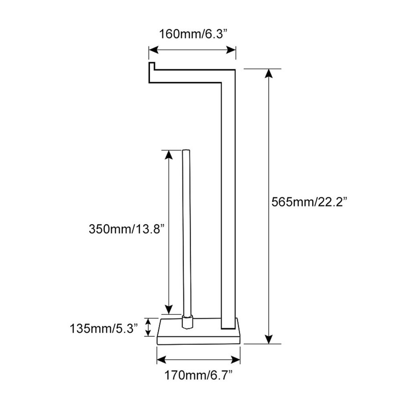GERZWY Toilet Paper Holder Free Standing with Reserve, SUS 304