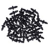 Deror 100pcs 4/7 Hose Connector 2 Way Watering Drip Connector