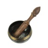 Antiqued Brass Tibetan Meditation Singing Bowl With Wooden Mallet 4