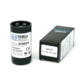 TEMCo 270-324 uf/MFD 110-125 VAC volts Round Start Capacitor 50/60 Hz AC Electric - Lot -1