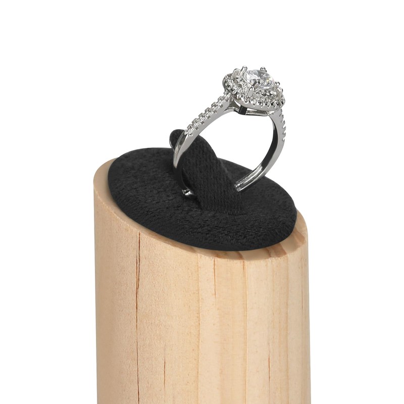 KUKUVR 3 Pack Wooden Ring Display Stands for Boutique Selling
