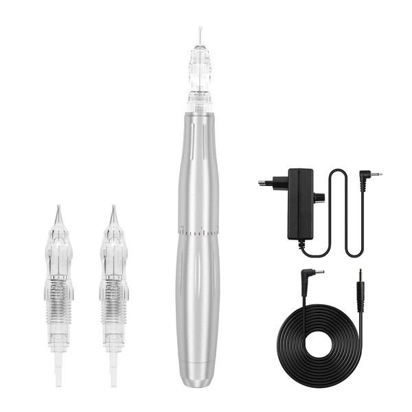 BIOMASER® Semi permanent make-up machine pen set for eyebrows, lip make-up with 3 microblading cartridge needles
