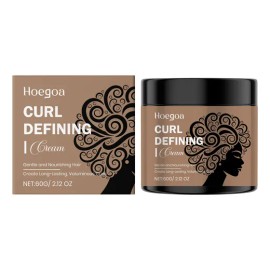 Crema Definidora De Rizos Hoegoa 60g Para Cabello Chino