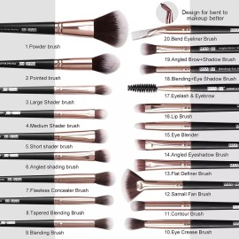 Set de Brochas Brochas De Maquillaje Profesional 20 Piezas Set De Brochas