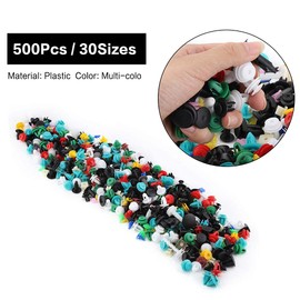 500Pcs Bumper Fastener,Universal Car Door Trim Clip Assorted Body Push Type Retainers Bumper Rivets Push Pin Kit