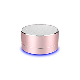 Metal Bluetooth Speaker for Meizu Pro 7 Plus Smartphone USB Port TF Card Auxiliary Speaker Micro Mini (Pink)