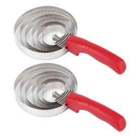 XNHIU 2pcs Horse Itching Brush Horse Grooming Brush Livestock Hair Shedding Comb Metal 6 Rings Horse Brush for Deshedding Tool