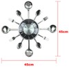 Timelike Wall Clock, 18" Metal Cutlery Utensil Kitchen Spoon Fork