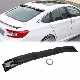 Unbranded For Honda Accord 08-22 Glossy Black Rear Window Roof Lip Spoiler Visor Wing