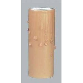 B&P Lamp® 6" Ht., Tan Beeswax Candle Cover, Standard Base