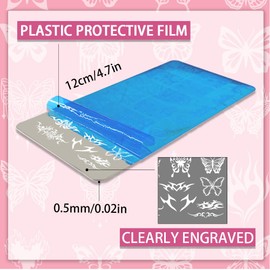 PH PandaHall 5pcs Schmetterling Nagel Stamping Plates Angel Wings Nagelschablonen Flammenmuster Maniküre Kunst Schablonen Feuer Herz Druck Nagelschablonen für Frauen Maniküre Salon DIY Designs 12x6cm