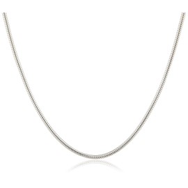 InCollections Women's Snake Chain Necklace 925/000 Sterling Silver 1,2 mm breit / 38 cm lang silver