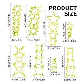 KALAIEN - Cortador de galletas con forma de estrella de 8 piezas, mini cortador de galletas en forma de estrella para alimentos, herramientas de hornear para galletas, fondant, sándwiches