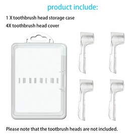4 Packs Hygienic Protective Cover + 1 Electric Toothbrush Heads Storage Case for Oral B Toothbrush Heads