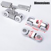 Li-TianFeng 2pcs 4-Wheel Stainless Stee Hanging Wheel Suitable fo Sliding