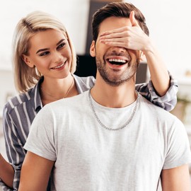 IEFLIFE Figaro Chain Gifts for Men - Mens Necklace Gifts for Him, Fathers Day Anniversary Birthday Gift for Him, 6mm Width Stainless Steel Figaro Chain for Men Jewelry